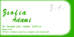 zsofia adami business card